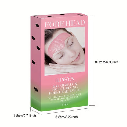 Forehead Patches Watermelon Caffeine Collagen Niacinamide Ultra Hydrating Moisturizing Nourishing Tender Skin Daily Facial Care 15pcs