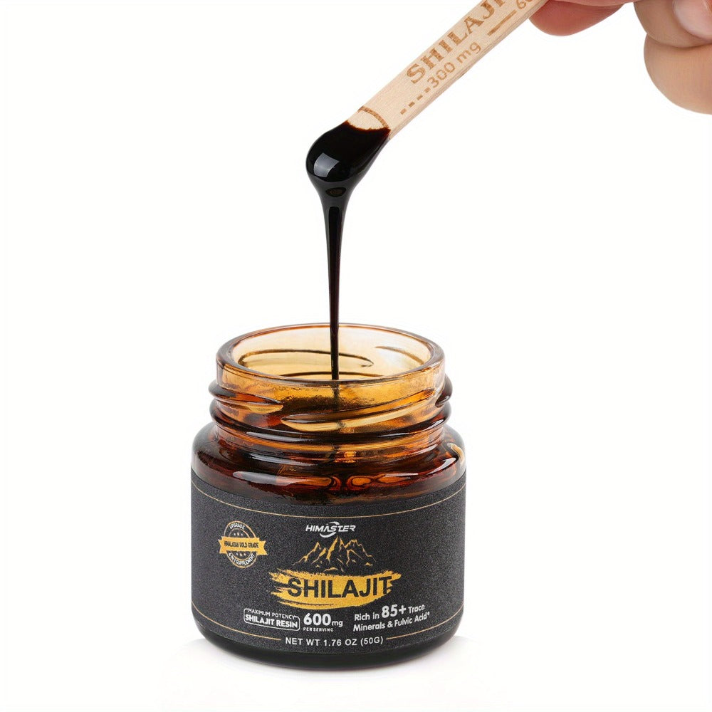 Shilajit Pure Himalayan Golden Shilajit Resin- Sweet Shilajit Resin with 85+ Trace Minerals And Fulvic Acid For, Comes with a Spoon