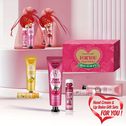 Bulk Beauty Gift Set 96pcs/Box – Hand Cream, Lipstick, Red Bag & Wedding Card, Women's Party Favor Gift Assembly for Christmas, Thanksgiving, Weddings, Colleagues & Friends