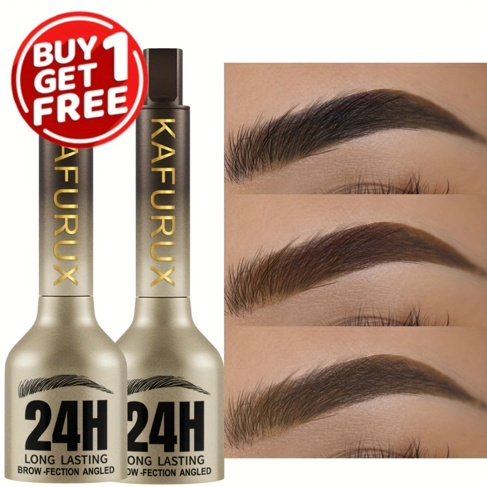 Long-Lasting Waterproof Eyebrow Pencil 2pcs Set - Sweatproof Brow Makeup with Eyebrow Powder & Setting Formula, Easy to Use, Brown, Earth Tone & Black Eye Makeup for All Skill Levels