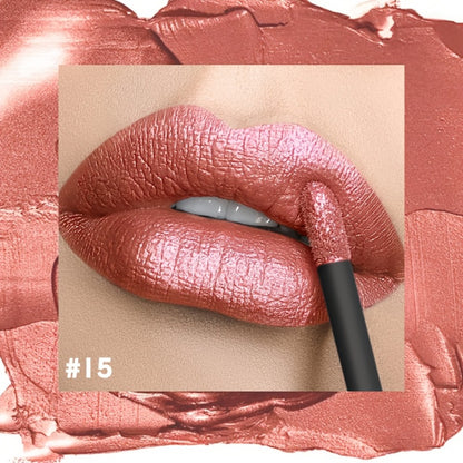 Metallic Lip Gloss High Gloss Long-Lasting Non-Stick Lip Plumper Glossy Lipstick for Women Portable Party Date Daily Makeup Gift 11 Shades