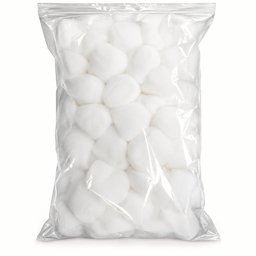 Cotton Balls 500 Count Jumbo Super Soft 100% Absorbent - Makeup Removal Skin Care Wound Cleaning Unscented Premium Cotton Balls for Sensitive Skin Pack of 5