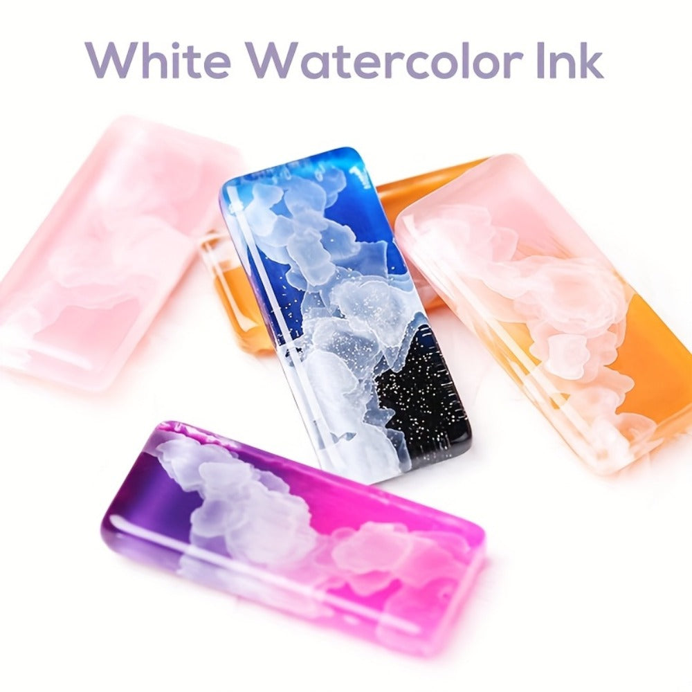 Watercolor Blooming Gel Nail Polish White Gradient Flower Effect Semi-Permanent Soak-Off LED UV Nail Art Ink Floral Marble Effect Nail Art Design for Women Salon Home Manicure