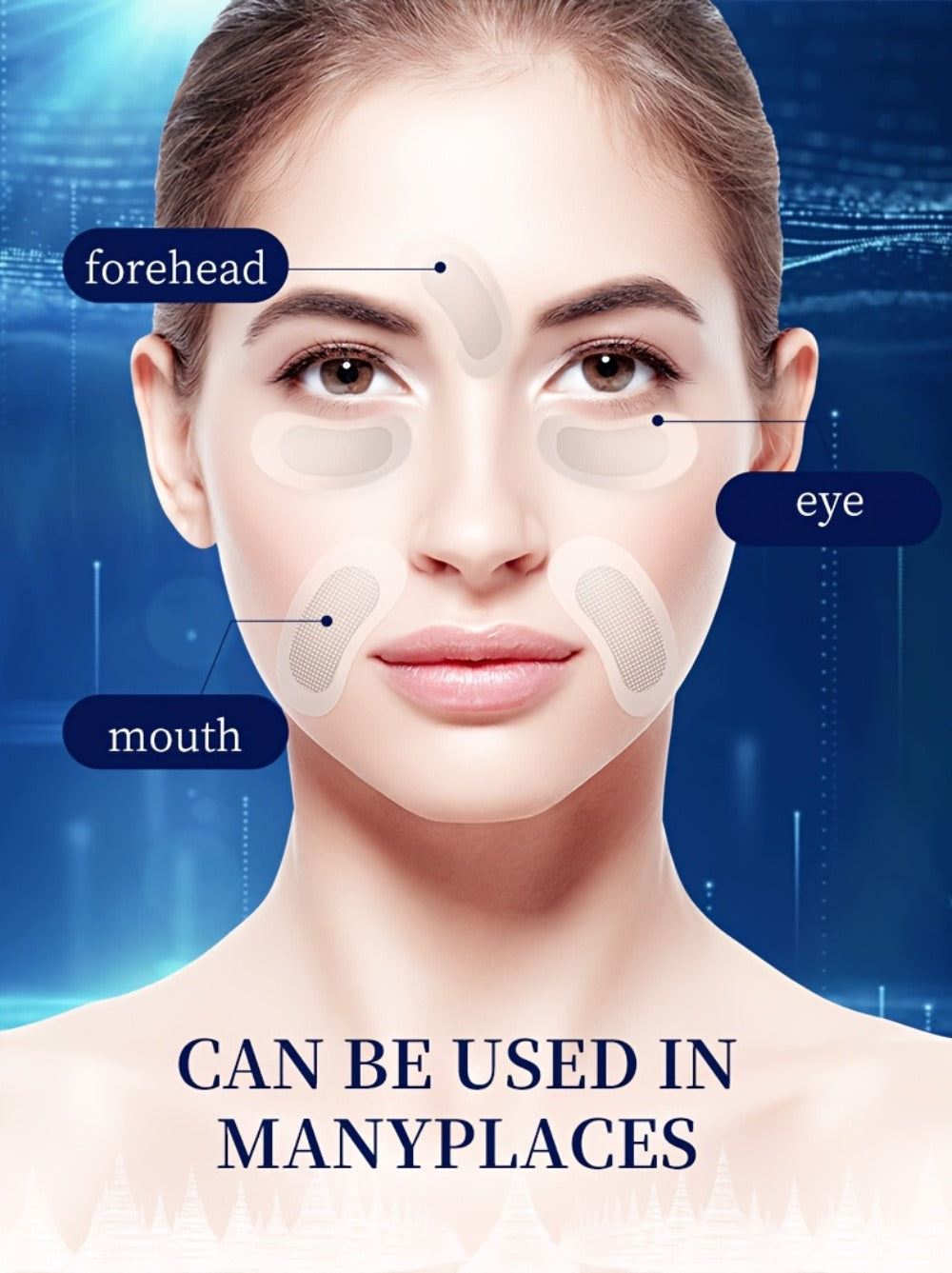 ECEG 3 Boxes Dissolving Microcrystal Patches for Under Eye And Nasolabial Fold, Hydrating Hyaluronic Acid Face Mask, Can Be Used Overnight, 2 Pairs/Box, Totally 6 Pairs, Microneedle Length: 0.25mm
