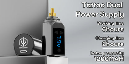 Wireless Tattoo Battery Pack RCA - USB Rechargeable Cordless Power Supply, 6H Runtime, Lightweight Portable for Tattoo Guns & Machines, Professional & Beginner Artists