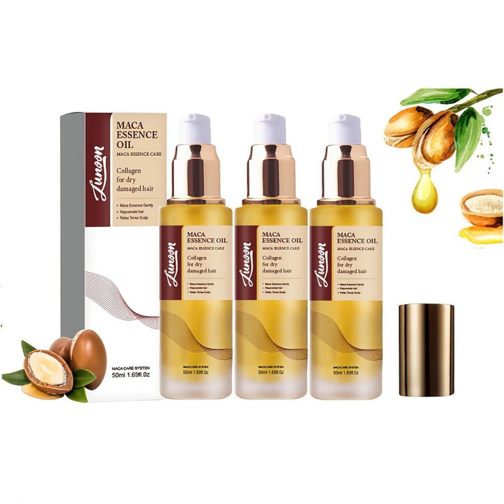 Moroccan Argan Oil Hair Mask with Collagen | Cold Press Argan Essential Oil Treatment | Deep Nourishing for Dry Frizzy Curly Straight Fine Hair | Long-Lasting Moisture 1.69oz