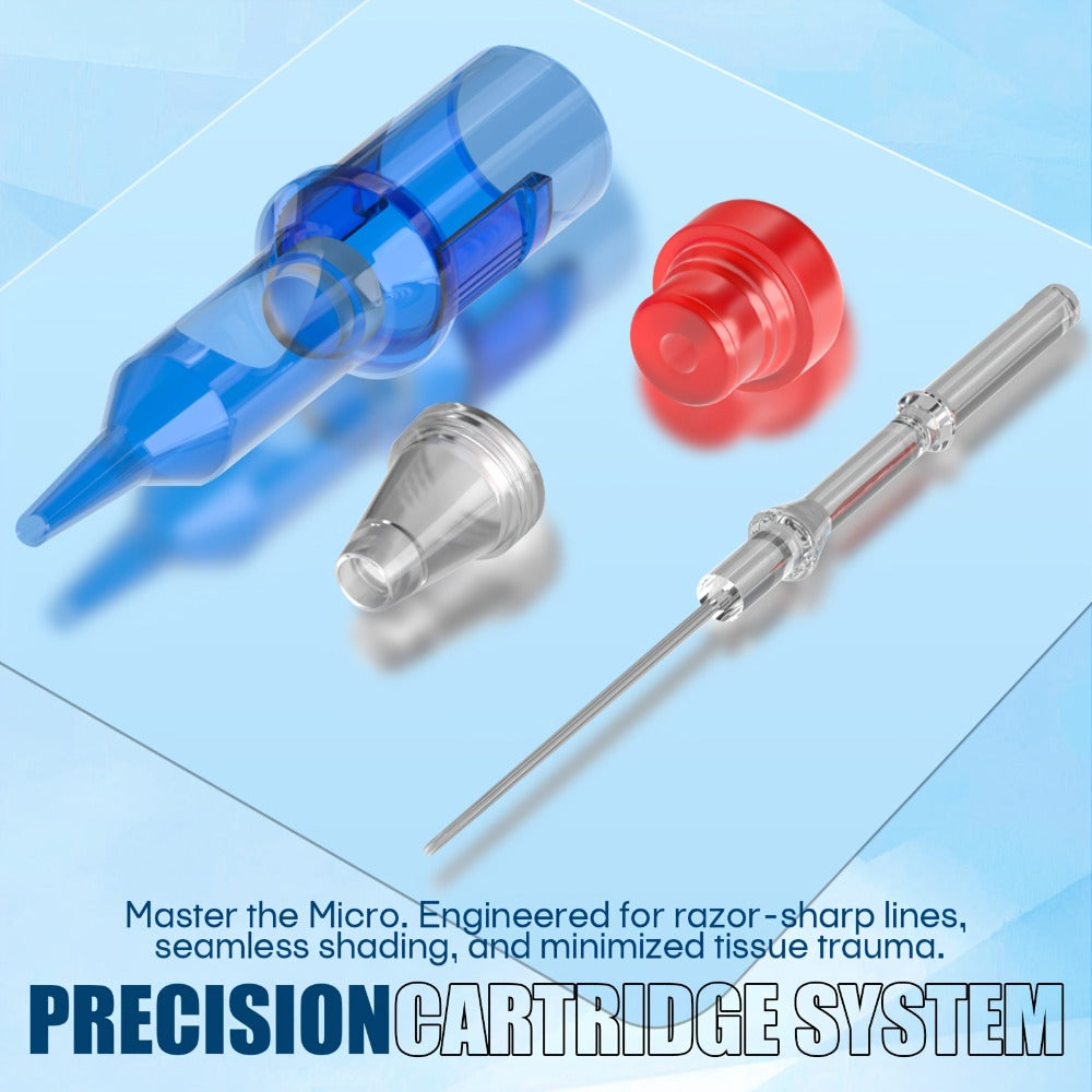 POSEIDON V3 Tattoo Cartridge Needles 50pcs Mixed Size Steriled Needles With Membrane Safety Cartridges-1203RL, 1205RL, 1207RL, 1209RL, 1207RM, 1209RM, 1205RS, 1207RS, 1209RS, 1207M1