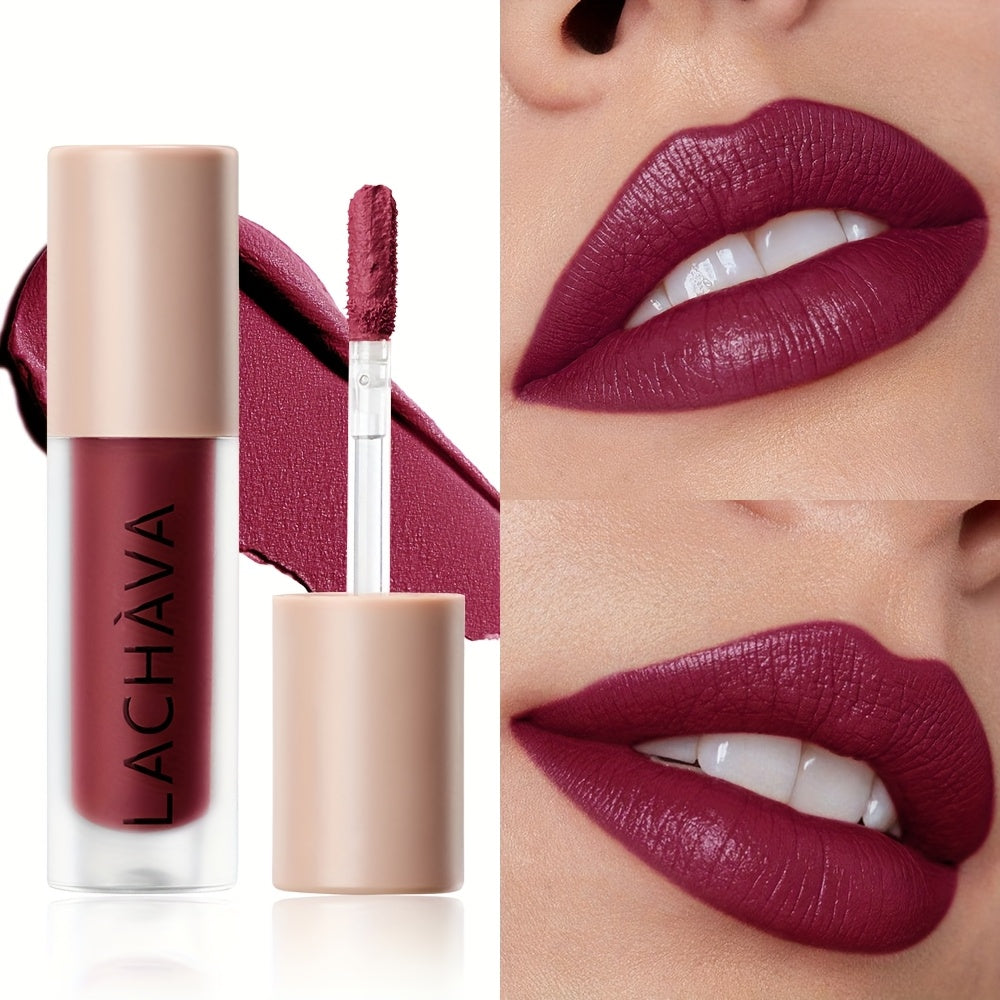 [Halloween Christmas Gift] Long-Lasting Nude Matte Lip Gloss - Velvet Liquid Lipstick, Non-Drying Matte Finish, All-Day Wear for Everyday & Party Makeup - Available in Nude, Brown, Pink, Red, Purple, Golden Shades - Ideal Halloween & Christmas Gift for Wo