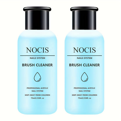 Nail Brush Cleaner and Conditioner 2-Pack Gel Nail Brush Wash Pen Kolinsky Acrylic Brush Preserver Restorer for Paint Airbrush Art Tools