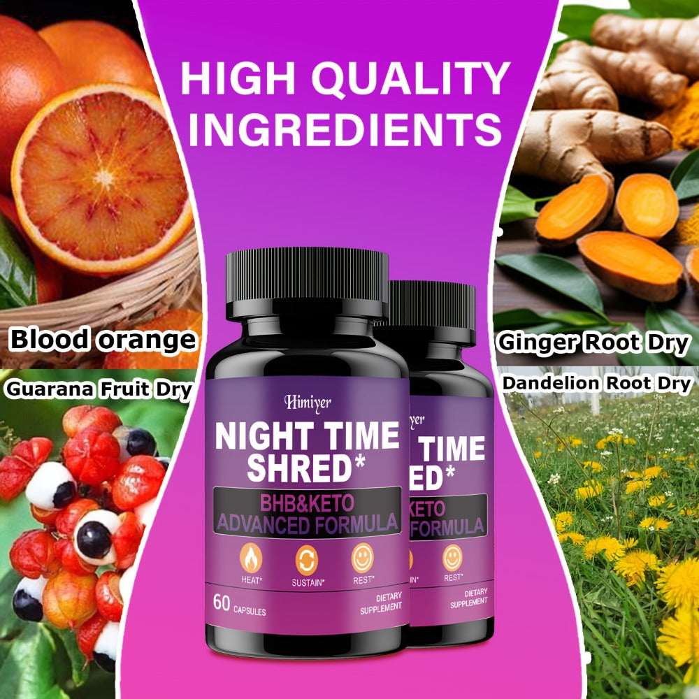 Buy 2 Get 1 Free - NIGHT TIME SHRED Mask - Contains 22% Caffeine, Goji Berries, And Dandelion Root Stems to Help Metabolism And Shape Your Ideal Body - Sleep, Stress, Antioxidants.