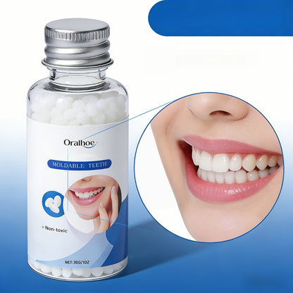 Temporary False Tooth Kit DIY Cosmetic Dental Repair Realistic Moldable Thermoplastic for Missing Broken Teeth Secure Fit Eating Daily Wear Men Women Elderly 30g
