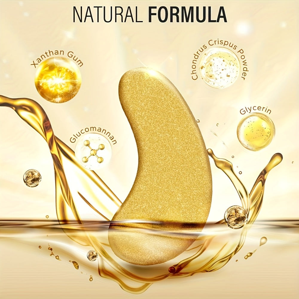 24 Golden Under Eye Patches, Eye Mask, Collagen Skin Care Products, Eye Patches for Puffy Eyes, Suitable for Wedding Party Gift