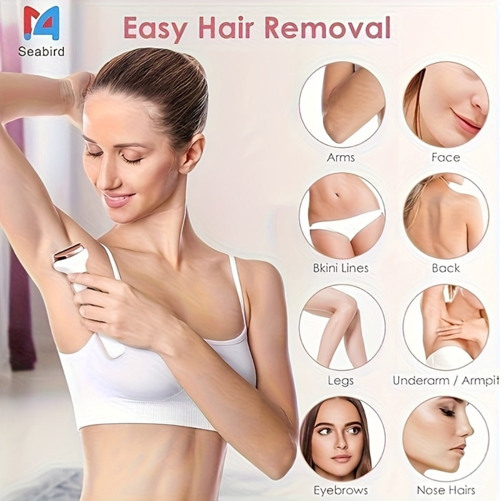Women's Electric Shaver 4-in-1 Rechargeable Grooming Kit - Hair Remover Eyebrow Trimmer Nose Hair & Bikini Trimmer for Face Legs Underarms Painless