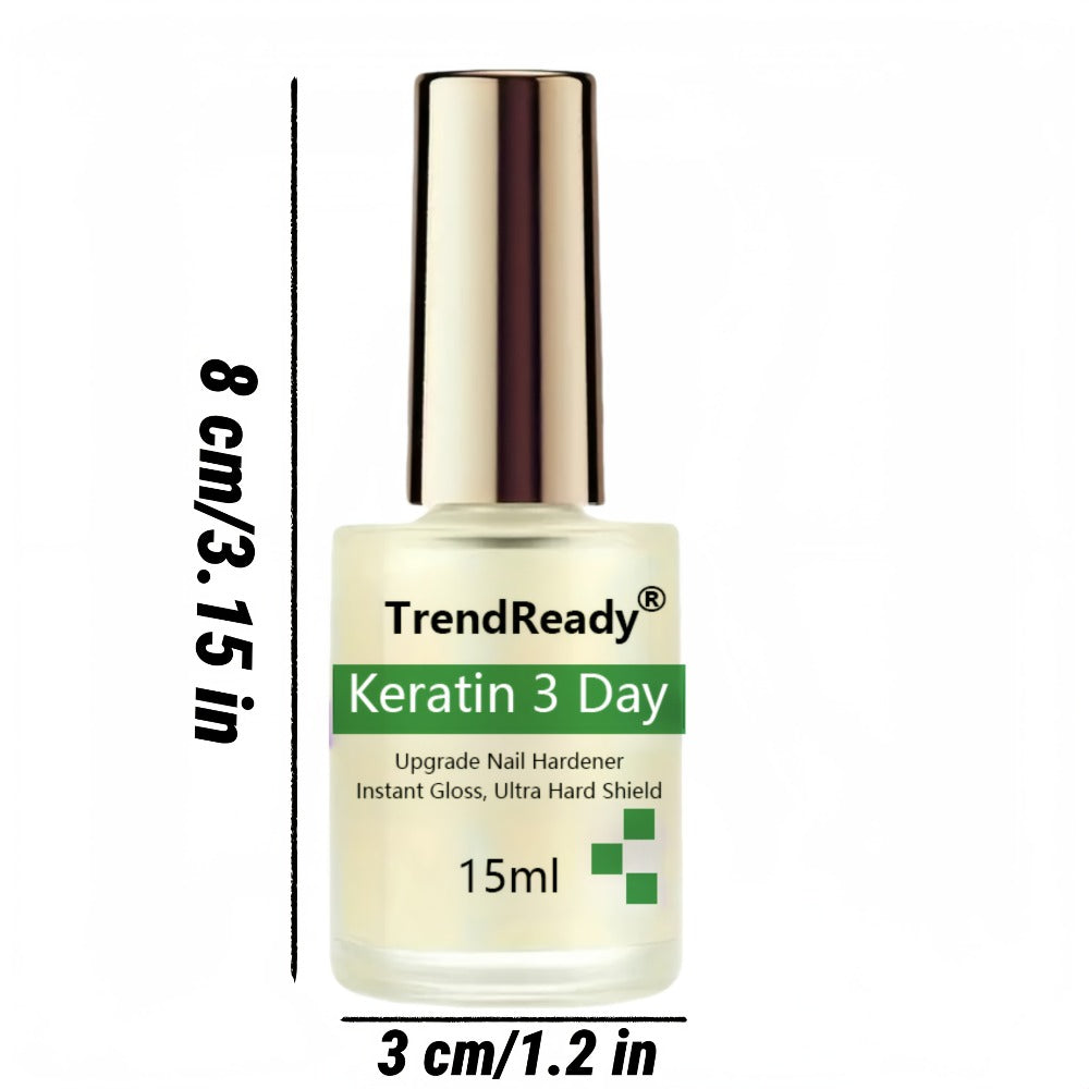 2PCS 0.51oz Nail Hardener for Weak Nails | Clear Nail Protein Hardener for Moisturize Nails, Toenails | Nail Concealer Base Coat Polish, Sheer Ridge Filler & Concealer | Quick Air Dry, Contains Vitamin E | Halloween, Christmas
