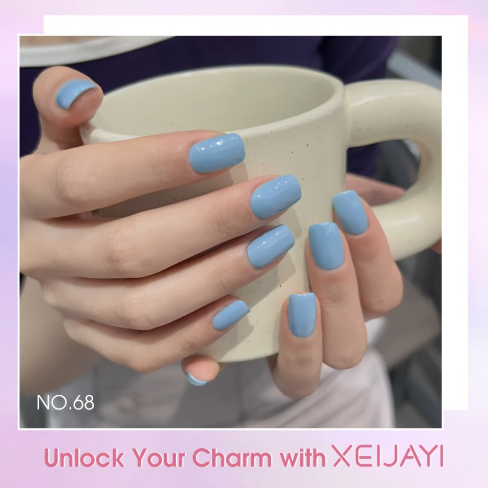 XEIJAYI Colorful Square Bottle 9pcs---Nail Gel New Popular Macaron 9 Color Series LED Nail Polish Gel High Saturation Color Gel Salon Nail Art for Nail DIY Art Design Women's Holiday Gift