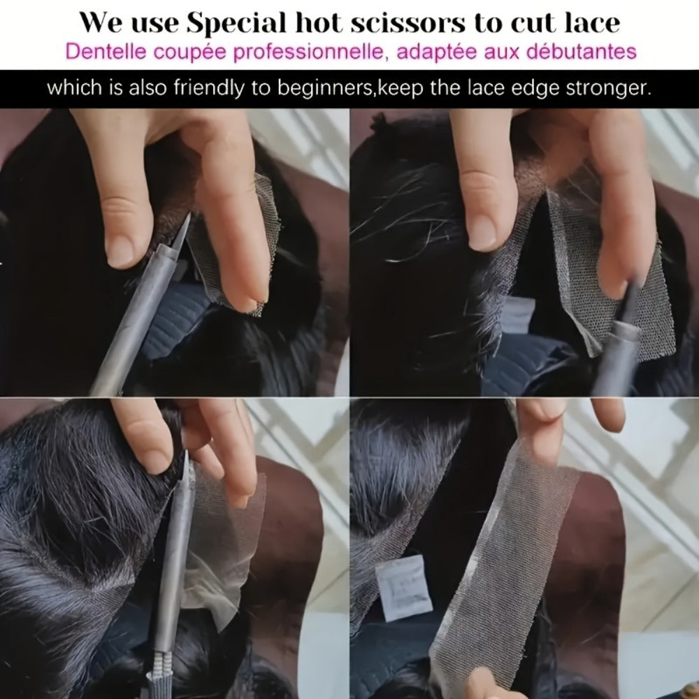 Wear and Go Wig Human Hair 4x4 HD Lace Closure — Glueless, Pre-Plucked, 200% Density, Straight, Pre-Cut Lace, Ready to Wear Wig for Women, Natural Black, 16–36 Inch