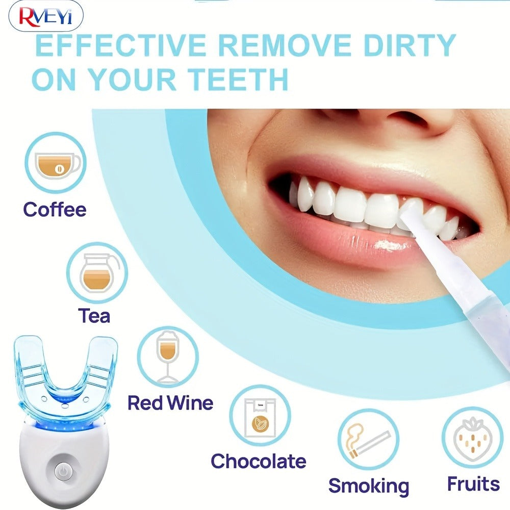 LED Teeth Light Teeth Kit with 5 X Teeth Gel, Safe Enamel, Perfect Ift for Parents, Girlfriend/boyfriend Gift