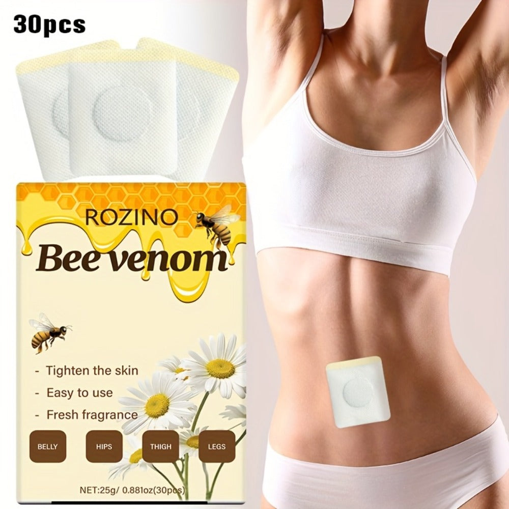 30pcs Bee Venom Navel Patches: Infused With Natural Botanical Ingredients, Featuring A Fresh Scent And Long-lasting Adhesion. Ideal For Body Care.Suitable For All Skin Types.