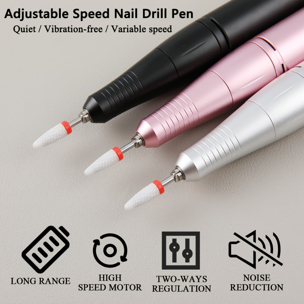 Professional 35, 000RPM Electric Nail Drill - Portable, Rechargeable, Low Noise, Suitable for Manicure And Pedicure - USB Powered, Gift for Mother's Day Gift