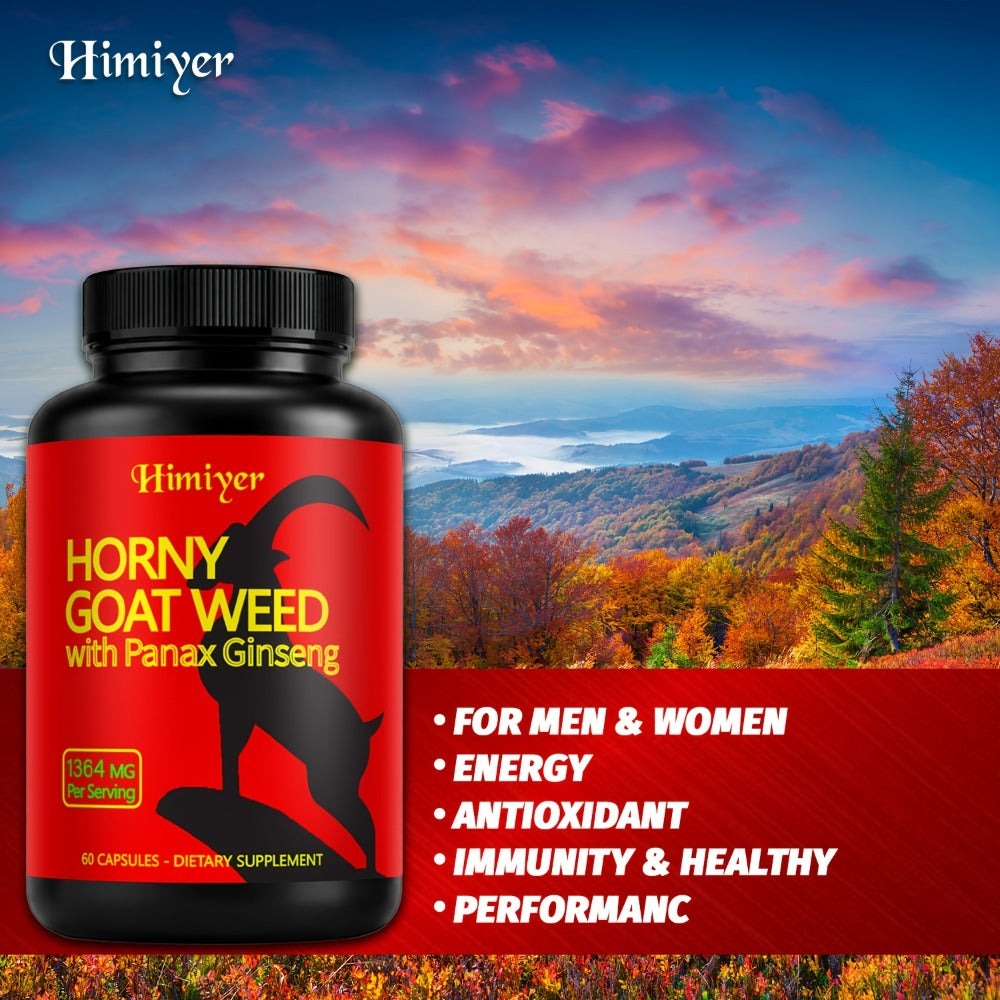 2 Packs Horny Goat Weed Complex, Horny Goat Weed Complex, Featuring Precious Ingredients Like Tongkat Ali And Ginseng, Awaken Vitality And Help You Show Confidence
