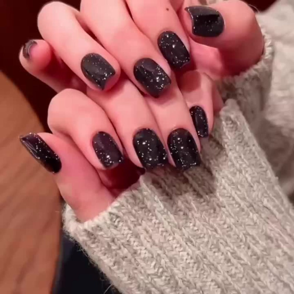 Glitter Gel Nail Polish Set 5 Colors - Broken Stone Sparkling Semi Permanent Soak Off UV LED Nail Gel 0.51oz Each - Long Lasting Glittery Nail Art Polish for Salon & DIY Home Use