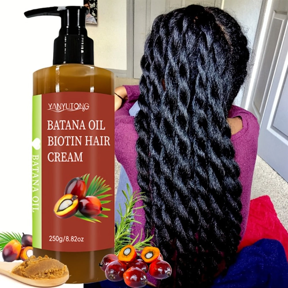 Batana Oil Unrefined Honduras Hair Treatment 250g Deep Moisturizing Squalane Shea Butter Repairs Dry Damaged Hair Boosts Shine All Hair Types Unisex