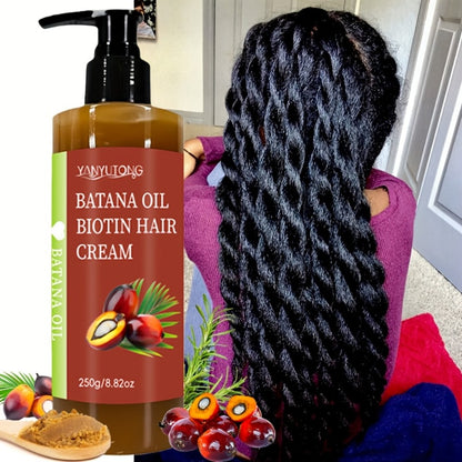 Batana Oil Unrefined Honduras Hair Treatment 250g Deep Moisturizing Squalane Shea Butter Repairs Dry Damaged Hair Boosts Shine All Hair Types Unisex