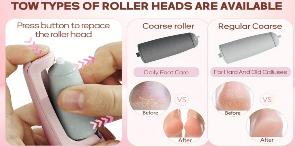 Remover For Feet, Electric Foot Remover Rechargeable Pedicure Tools Smooth Pedicure Wand Electronic Foot File, Equrhsa Foot Care Cream Cracked Feet, Feet Care For Removes Dry Hard & Dead Skin Ideal Gift