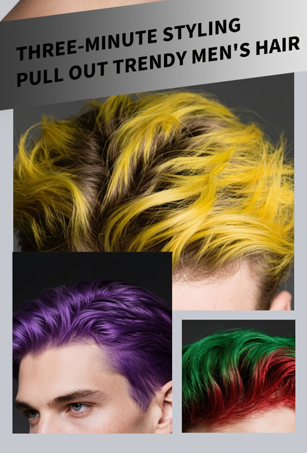 Temporary Hair Dye Color Wax 3.53oz — Non-Damaging Easy Wash Hair Color for Halloween, Carnival & Festival Styling, Mixable Shades, Natural Hold Not Stiff, 9 Colors