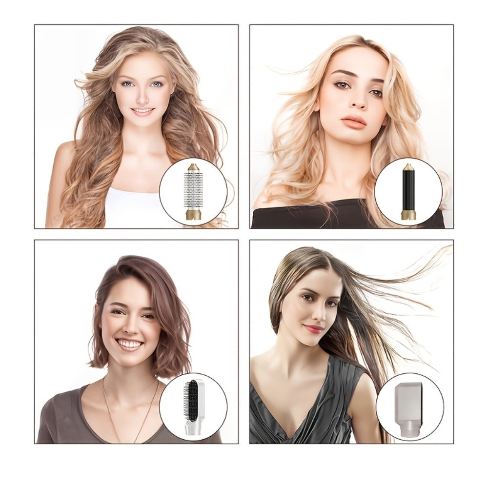5in 1 Hot Air Brush, Hair Dryer Brush, Ionic Hair Styler, Blow Dryer Brush, Multi Hair Styler, Curling Straightening Brush, Volumizing Air Styler, Multifunction Hair Styling Tool