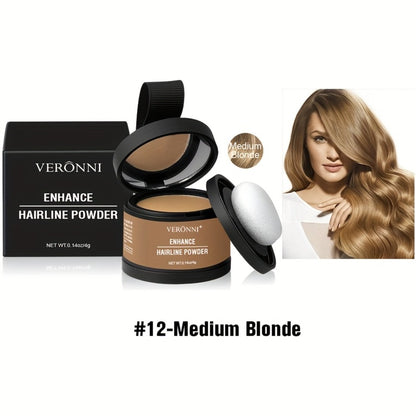 Hairline Shadow Powder Kit with Brush — Instant Waterproof Hairline & Hair Root Concealer | Natural Seamless Finish | 6 Shades for Men & Women