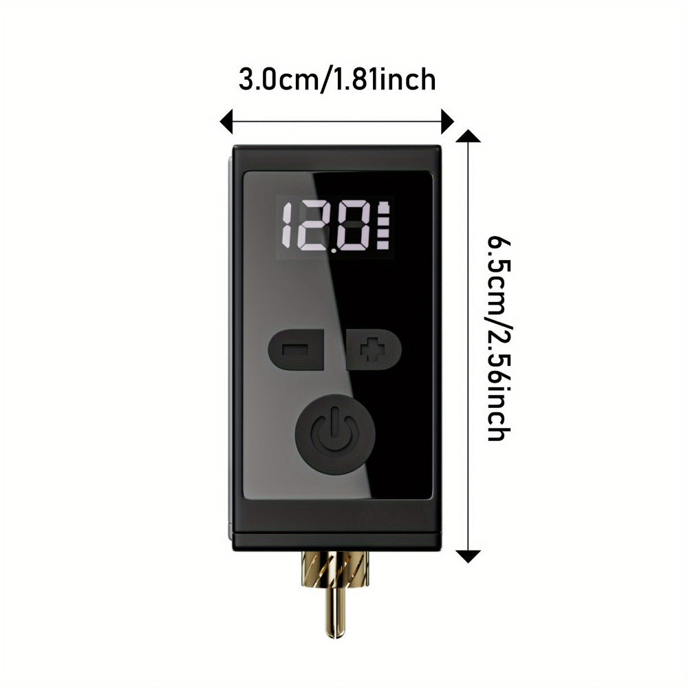 Tattoo Battery Power Supply, 1450Mah Lithium Battery Pack with Display, Tattoo Gun, RCA, Rechargeable Cordless Battery for Tattoo Pen, Rotary Wireless Tattoo Machine Additions As Gift, Body Art Makeup Gift