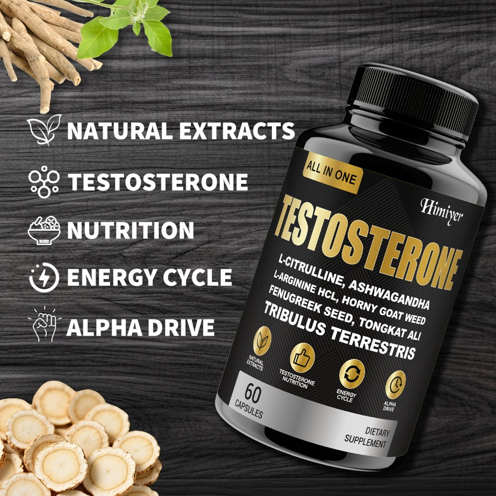 5 Packs Testosterome Dietary Supplements Capsules For Men With Tongkat Ali, Horny Goat Weed, L-Citrulline L-Arginine, Ashwagandha, Men'S Health And .