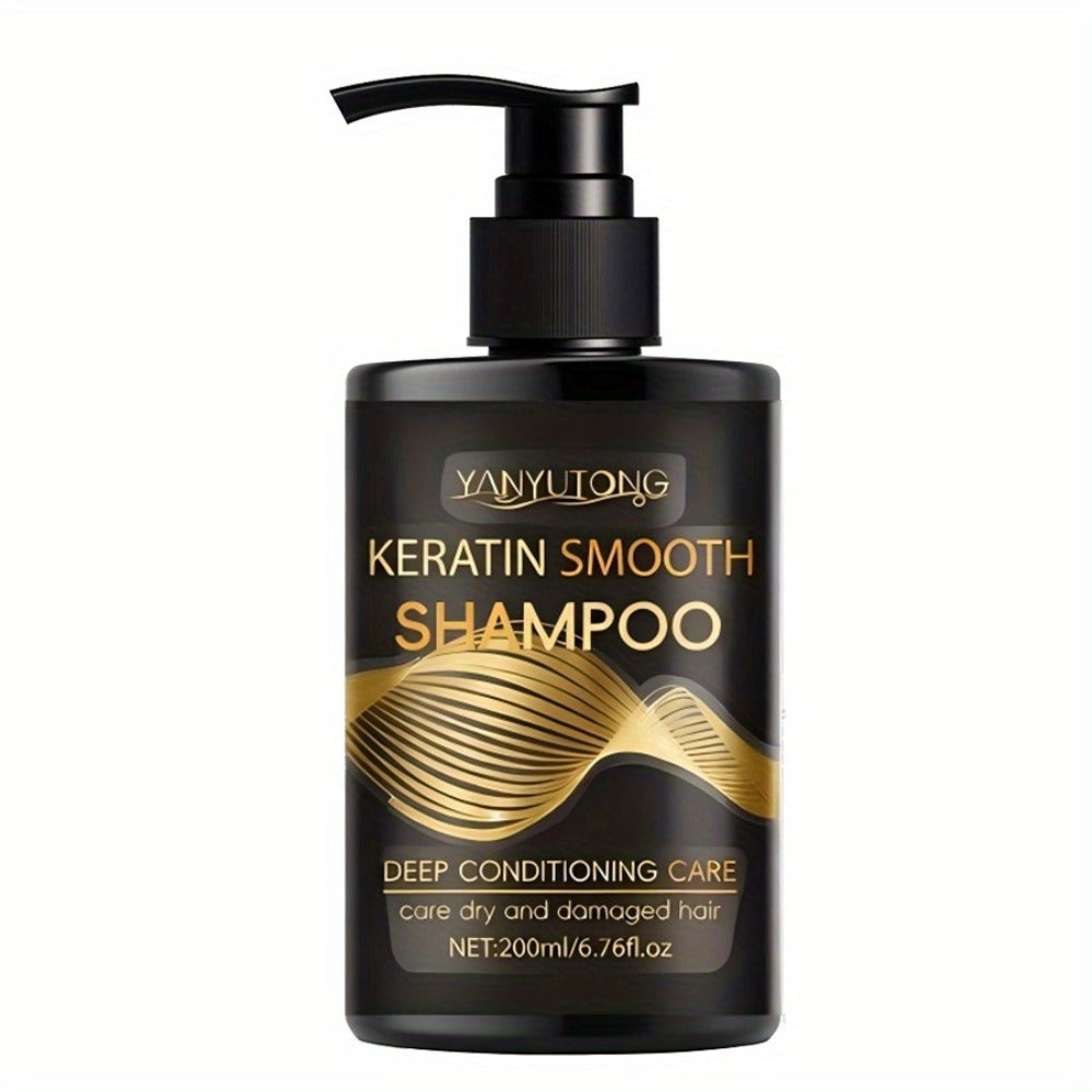 Keratin Shampoo & Conditioner Hair Care Set Moisturizes Scalp Repairs Breakage Splits for Color-Treated Heat Damaged Hair All Hair Types 200ml Each