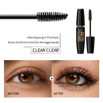Mascara Set 4-Pack 4D Waterproof Volumizing Lengthening Curling Long Lasting Black Lash Mascara for Fuller Thicker Lashes All Skin Types