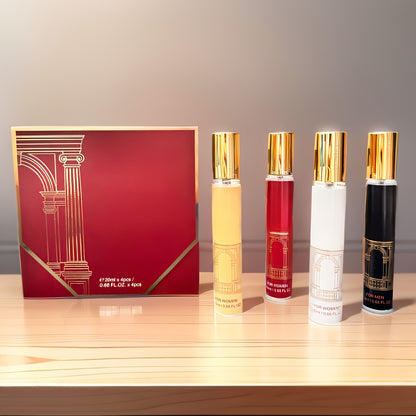 Travel Size Perfume Gift Set 4 Piece Mini Fragrance Collection - Long Lasting Fresh Floral Scents 20ml 30ml - Womens Unisex Cologne for Mothers Day Valentines Birthday