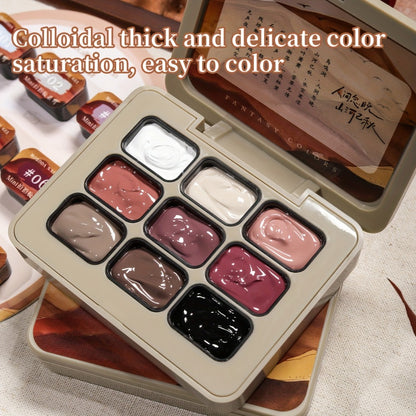 Gel Nail Polish Set 9 Colors Gradient Effect - MORDDA High Saturation Glossy Long Lasting Soak Off UV LED Nail Art DIY Salon Quality Manicure Kit