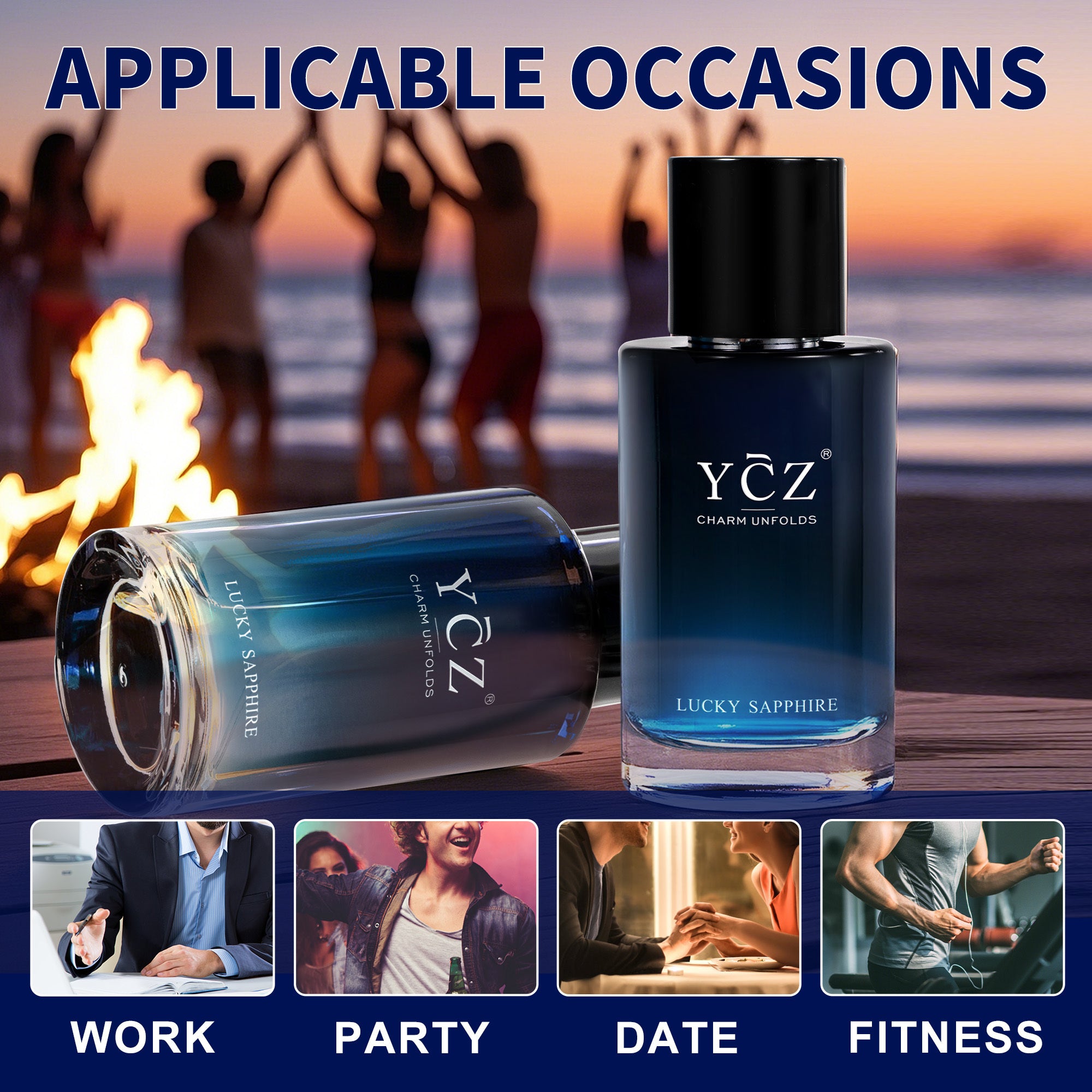 1.69 Oz/ 1.7/1.0 Fluid Ounces Of Men'S Fragrance - Sip Woody Notes, Orange Blossom, Leather And Mahogany Fusion, Elegant And Charming For Dinner Parties And Gatherings, Shaped Cut Bottle, Collector'S Fragrance, Thoughtful Father'S Day Gift, Festival