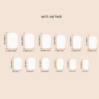 Press On Nails 72 Pieces 3 Boxes - Classic Elegant Glossy Fake Nails for Women | Extendable Detachable Full Cover False Nails Set, Easy Application Nail Accessory Kit for Daily & Special Occasions