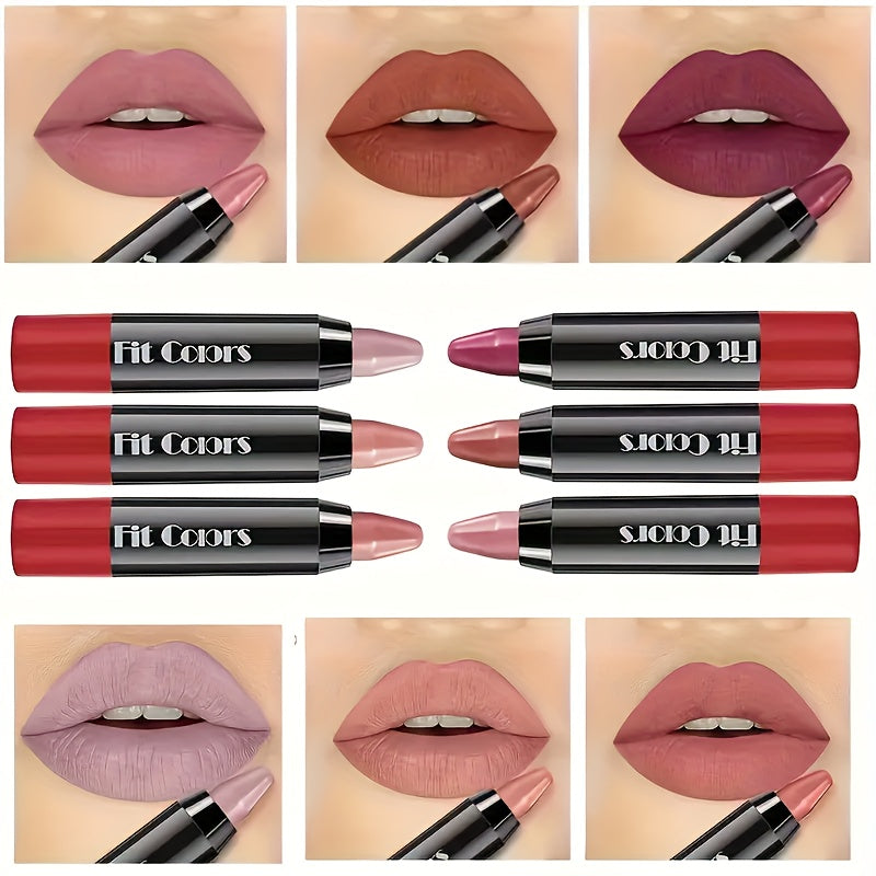 6pcs/set Velvet Matte Lipstick - 24HR Intense Color, Moisturizing And Smudge-proof, Fashionable Shades - The Best Gift for Women!