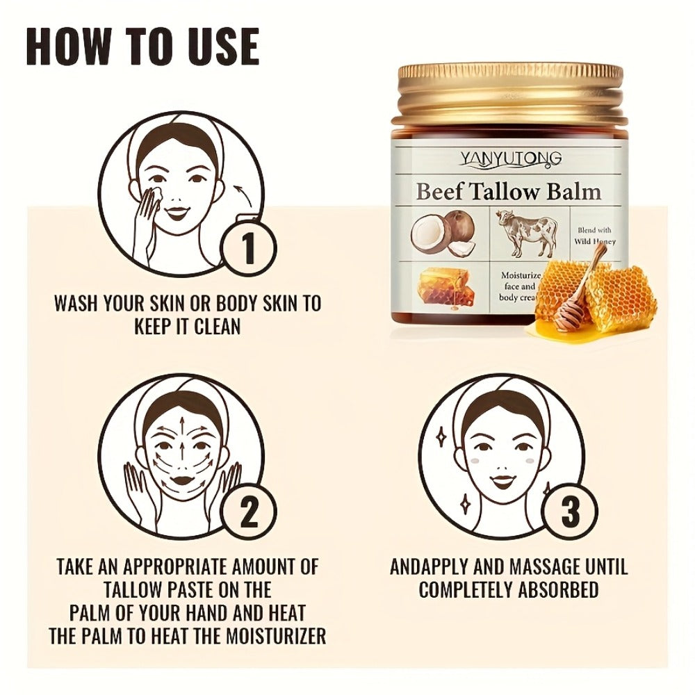 Immediate Lifting Cream with Beef Tallow, Honey, And Bee Venom - Tightening, Alcohol-Free, Moisturizing, Budget-Friendly for Light to Medium Skin Shades, Ideal Present