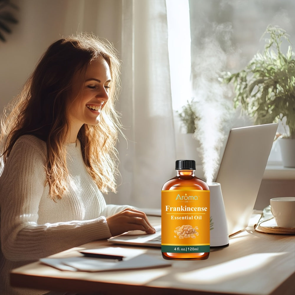 4.06oz Frankincense Essential Oil - Suitable for Humidifiers, Diffusers, Scented Candles, Body Massage - Holiday Surprises - - Unisex - Holiday And Anniversary Gifts for Relatives/ Friends, Valentines Day Gifts for Women