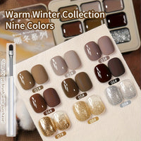 MORDDA Nine-grid Warm Winter Series Solid Glue 9 Colors