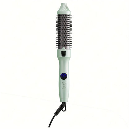 Thermal Air Brush 2-in-1 Straightener & Curler – Blowout Brush with Negative Ion Technology, Frizz-Free Temp Control, Lightweight Travel Hair Styling Tool for Women