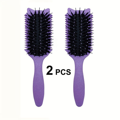 Detangling Brush for Curly Hair 1/2 Pcs – Flexible Bristles Reduce Breakage & Frizz, Gentle Scalp Massage, Wet & Dry Use, Wavy Coily Hair Care Tool