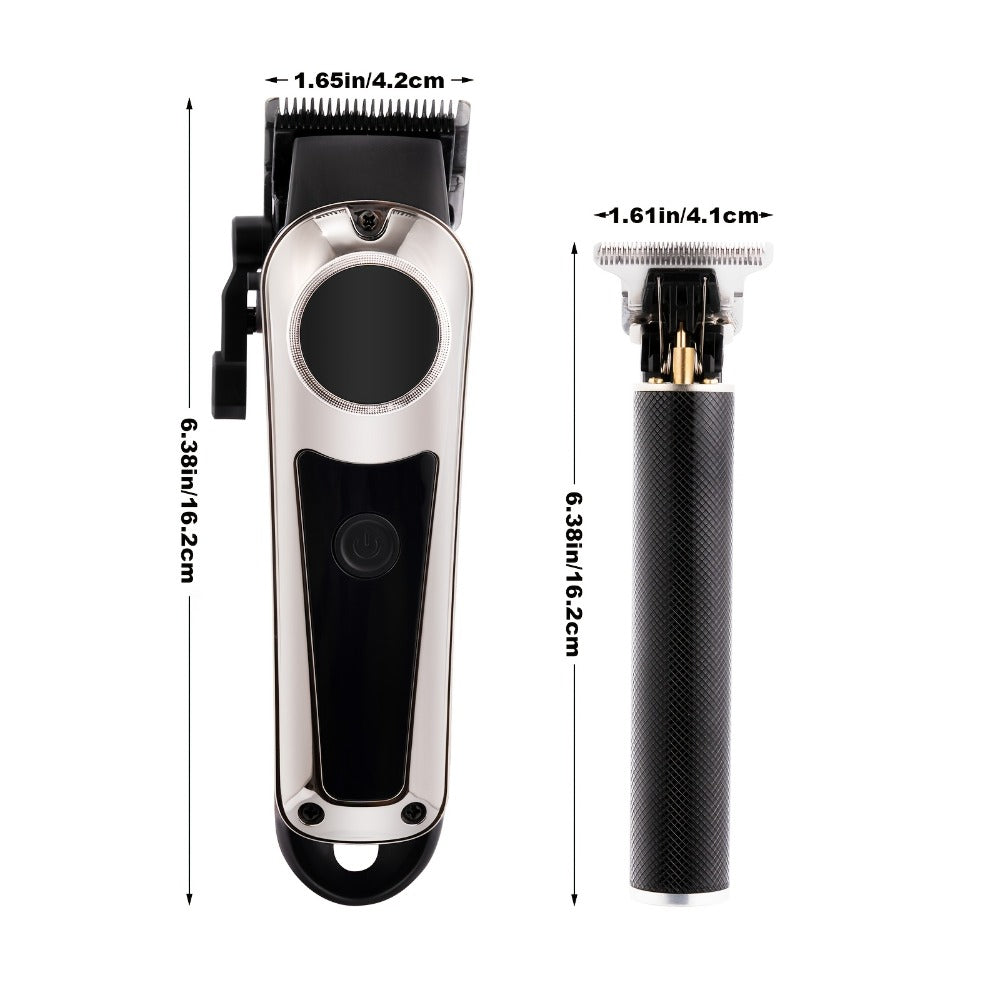 Men'S Hair Clipper And Beard Trimmer Set Men'S USB-Rechargeable Hair Clipper Features Battery Level Indicator, Ideal For Travel And Home Use, Includes 4 Comb Attachments Men'S Gift | Birthday Gift | Christmas Gift