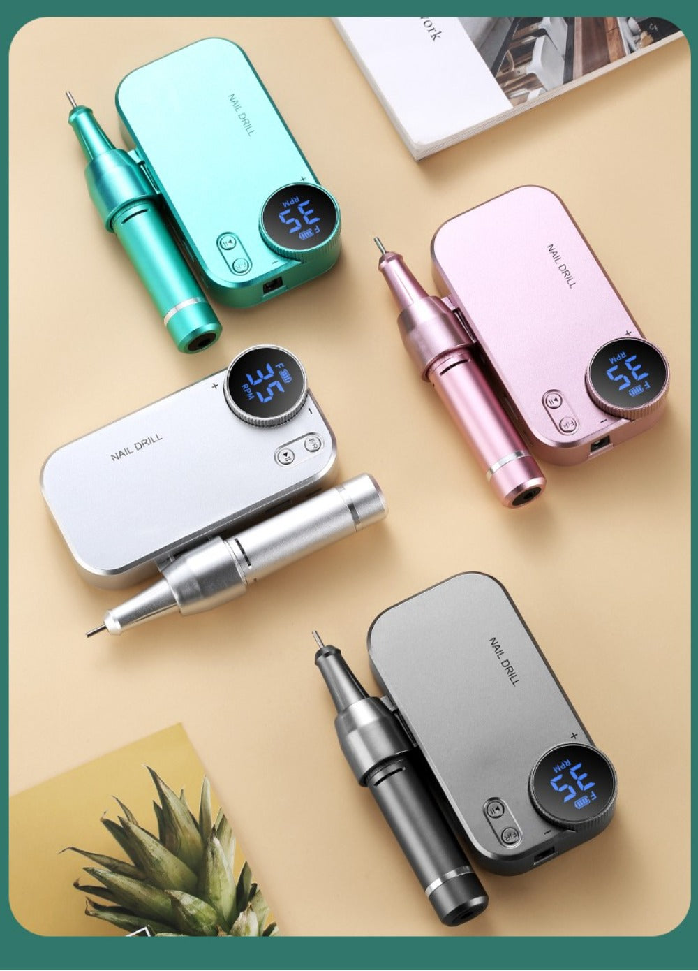 High-power Electric Nail Polisher And Nail Remover For Home And Salon Use, Rechargeable Nail Polishing Machine For Manicure, Pedicure, And Dead Skin Removal, A Perfect Gift For New Year And Christmas.