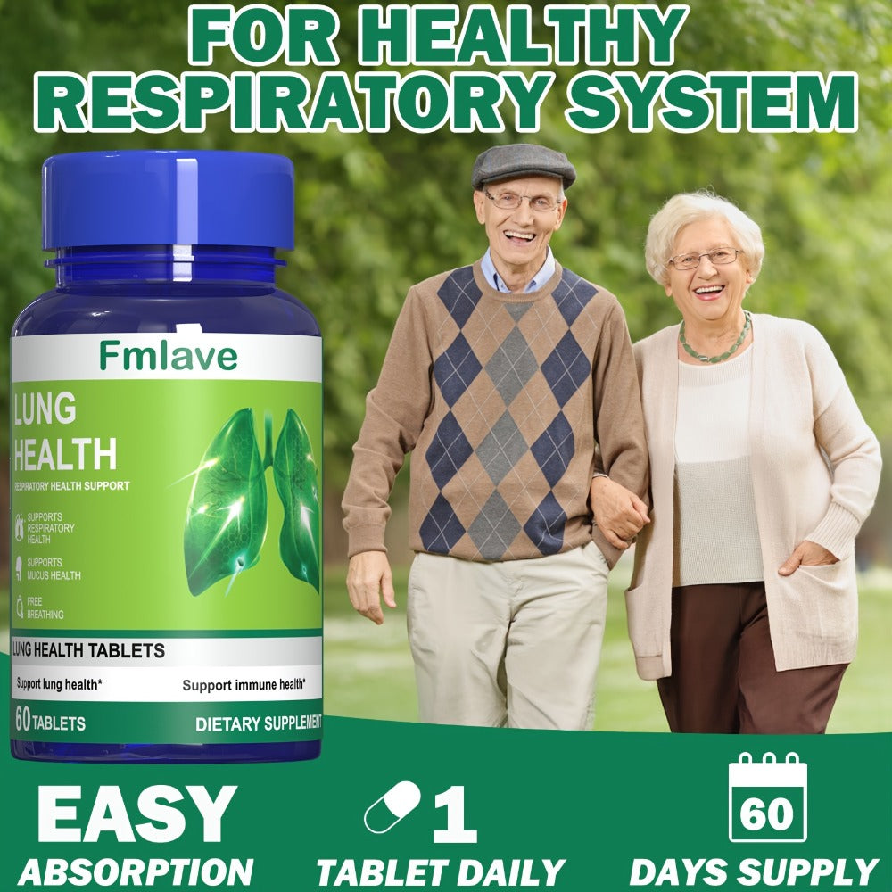 Cleanse Support Supplement, Lung & Respiratory Health Support, Powerful Herbals Extract Formula for Breathing Comfort, Immune & Mucus Support, 60 Tablets (36g)
