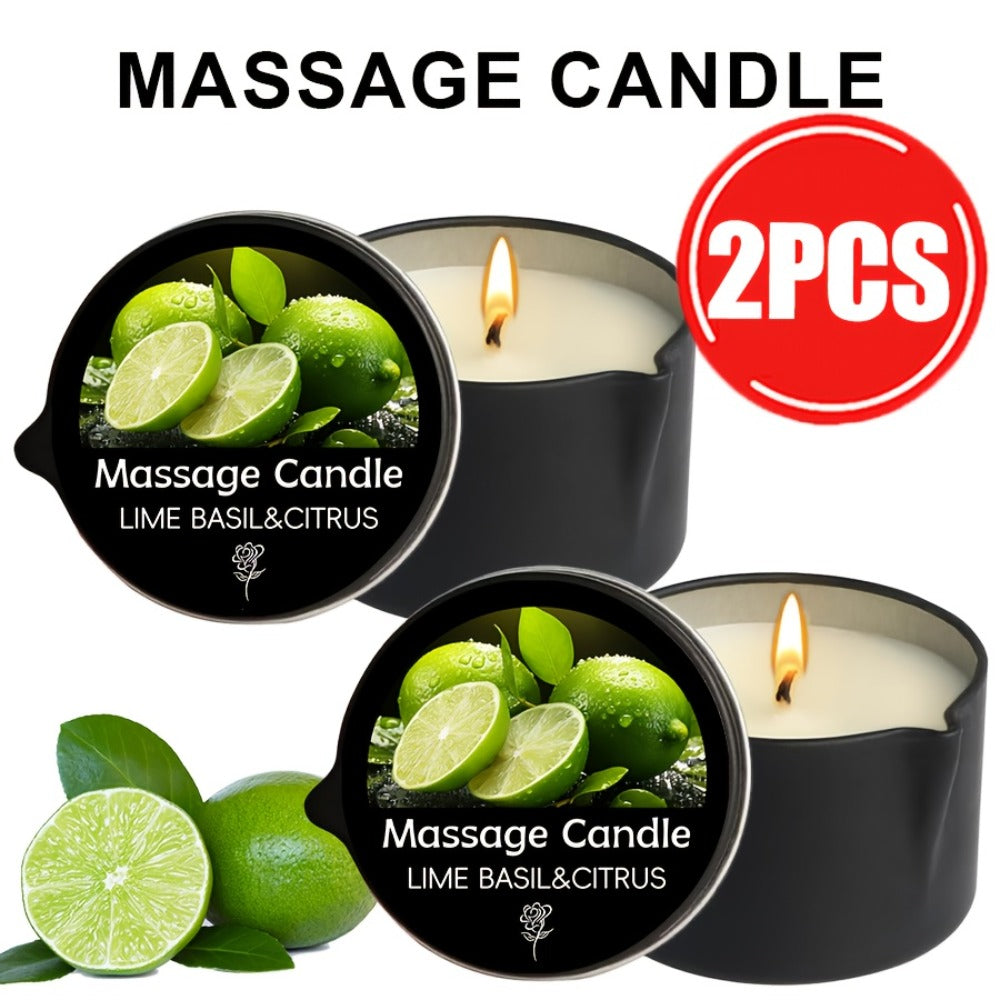 EVODUCK 6pcs/2pcs/1pc 2-In-1 Massage Oil Candle with Essential Oil Luxury Scented Candle with Soy Wax – Warm Moisturizing Body Lotion – Nail Salon, Spa, Pedicure, Beauty, Wedding, Christmas, Valentine'S Day Gift for Women (Total 12Oz/ – Each 2Oz)