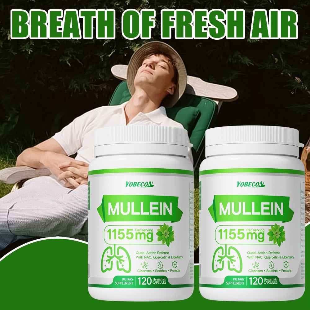 [LUNC CLEANSING CAPSULES] 45000Mg Mullein And NAC for Mucus Removal And Dry Cough Support Airway, Respiratory System, Immune Health, Seasonal Or Year-Round Dietary Supplement, Vitamins And Supplements, Local Warehouse | Family Gifts And Christmas